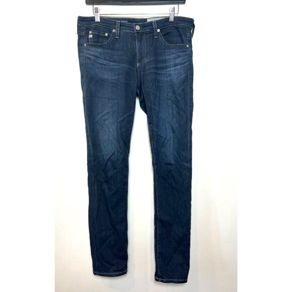 AG Adriano Goldschmied The Stilt Cigarette Leg Dark Wash Skinny Jeans Size 29R - Picture 2 of 9